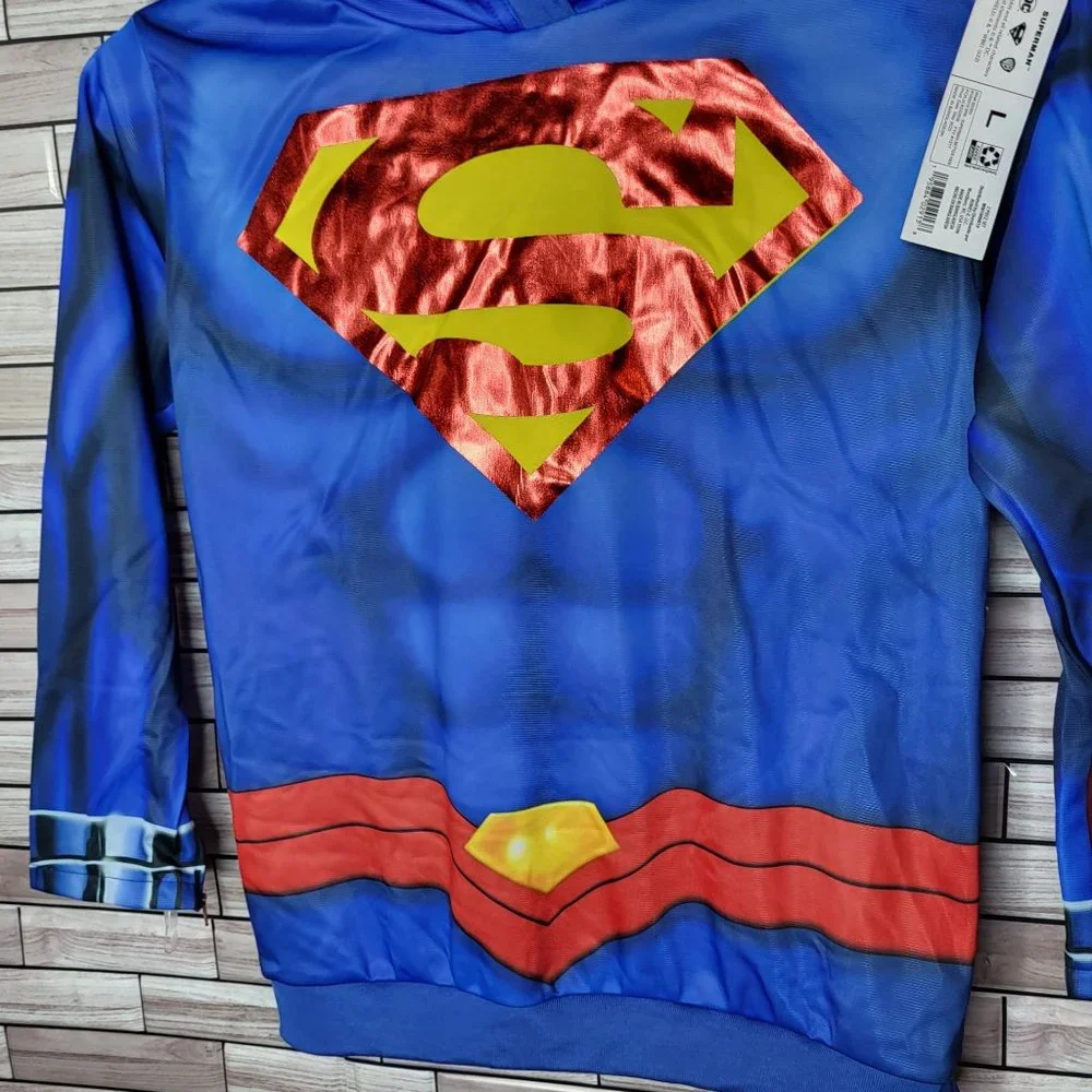 New DC Superman Boy's Costume Size‎ Large Rubies Dress Up Outfit